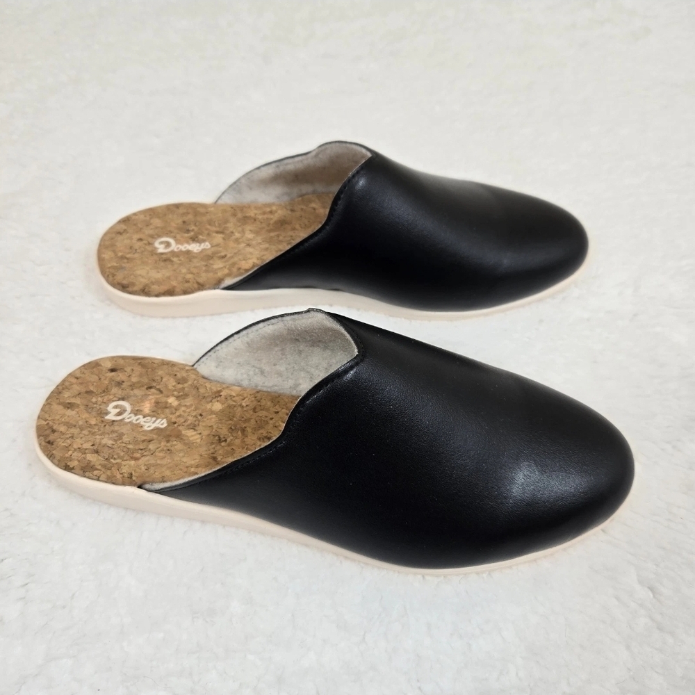 Dooeys | slides slippers recycled vegan black preppy house loafers shoes | WMS 7